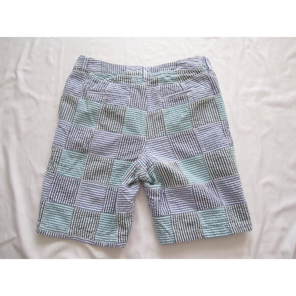 Women's LL Bean Stripe Favorite Fit Patch Cotton Shorts Sz 8 Reg (WP306) - Picture 3 of 11